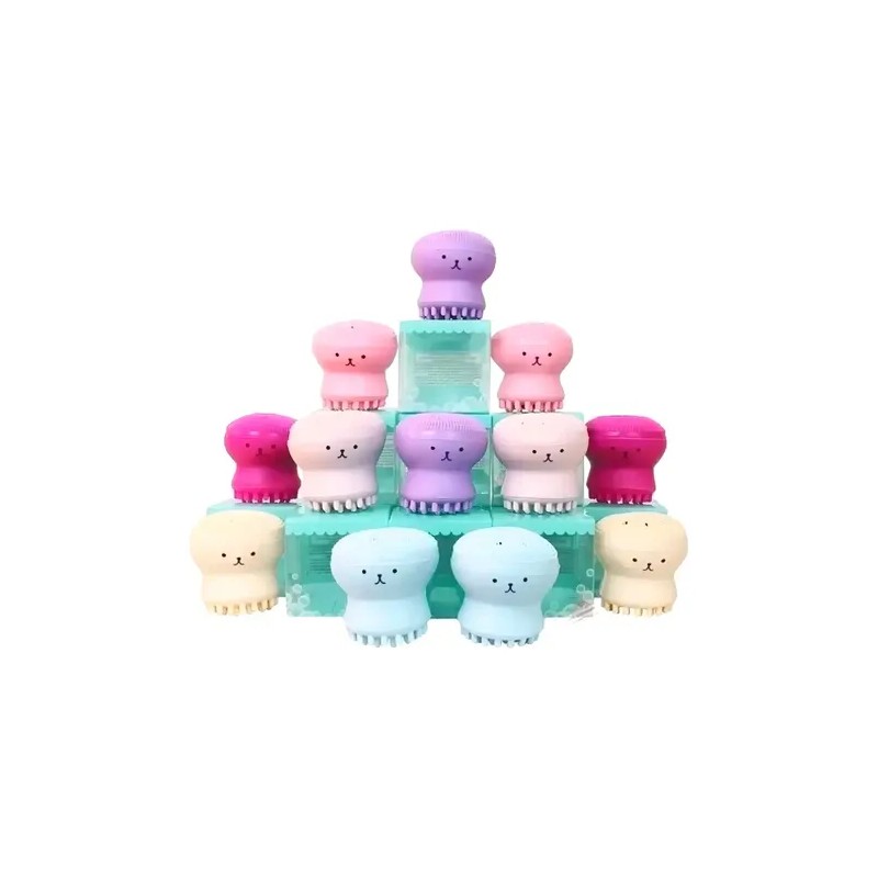 Cepillo Exfoliante Facial Silicona Puntos Negros Colores