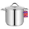 Bakken- Swiss Bakken-Swiss Deluxe 12-Quart Stainless Steel Stockpot w/Tempered Glass