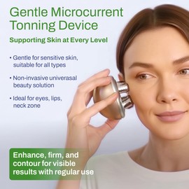 DEZALON Microcurrent Facial Device, Face Massager Tool, Eye and Neck Massager, Face Roller, Beauty Tools for Relaxing Facial Massage and Skin Care Routine