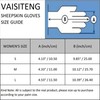 Vaisiteng Women's Double Face Sheepskin Gloves Warm Shearing Leather Mittens
