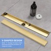 Kuaisailsk Linear Shower Drain ，with Tile Insert Panels ，24 Inch