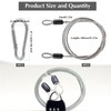 Wkmamo 4 pieces wire cable security cable lock steel cable