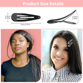 200 Pcs Snap Hair Barrettes, Non-Slip Hair Clips, Colorful Snap Barrettes, Premium Cute Hairpins, Metal Snap Hair Barrettes, Fine Hair Clips Accessories for Girls Teens Women, Color Random (200)