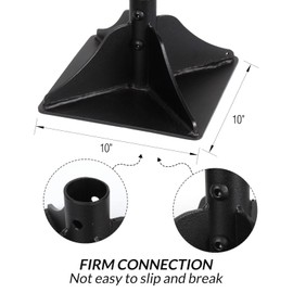 Walensee Steel Tamper 48 inch Steel Handle 10"x10" Garden Tamper with Rubber Grip for Laborsaving All-Steel Tamper Heavy Duty Ideal Tool for Leveling Ground Installing pavers and Repairing Blacktop