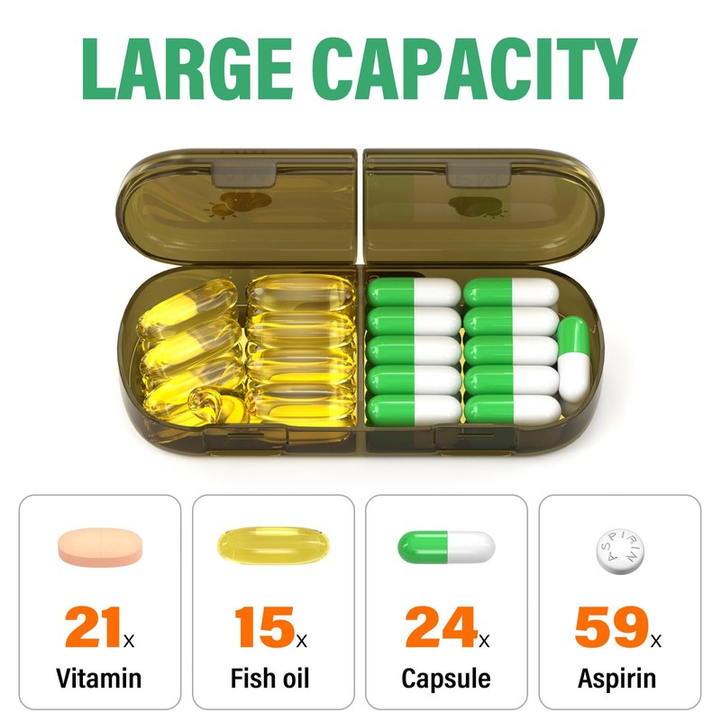 Codcaw Weekly Pill Organizer 2 Times a Day, 7 Day