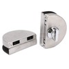 Glass Door Lock 97x65mm Split Type Brushed Polished Surface Replacement