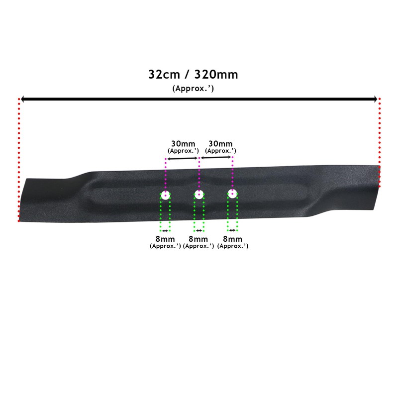 Spares2go Rotary Metal Blade for Bosch Rotak 32 32R 320