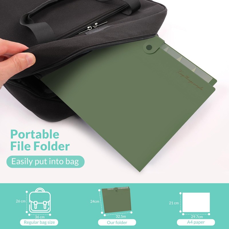 KONVINIT Document Folder A4 Document Bag Coloured Expanding Folder A4