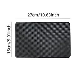 Non-Slip Mat on Dashboard Pack of 4 - 27 x 15 cm Rectangular & 80 mm Round Non-Slip Pads Reusable for Dashboard, Car Decorations, Glasses, Mobile Phones