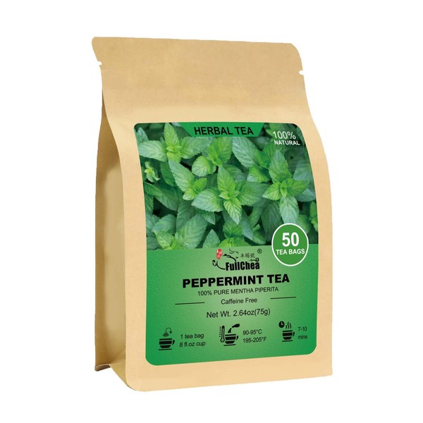 FullChea FullChea - Peppermint Tea Bags, 50 Teabags - Premium
