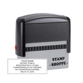 Virginia Notary Grey Stamp Self Inking | Printy 4913, 2.3x0.81 Inch Rectangular Prints | Virginia (Stamp)