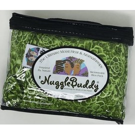 'NUGGLEBUDDY New! Microwavable Moist Heat & Aromatherapy Organic Rice Pack. Beautiful Moss Succulent Fabric with Spearmint Eucalyptus Aromatherapy!