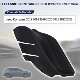Magimaker 7AA47RXFAA 7AA46RXFAA Left & Right Side Front Windshield Wrap Corner Trim Wiper Side Trim Engine Hood Hinge Cover Compatible with Jeep Compass 2017-2023 Hood Ventilation Decorative Panel