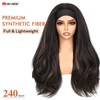 Yaki Curly Headband Wig For Black Women 26 Inch Brown