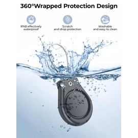 NEUTYPECHIC Airtag Keychain Set 3 Pcs Anti-Scratch Portable Airtag Protector Water Proof for Kids Keys Bags Animals Car