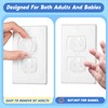 Thyle 100 Pcs Clear Outlet Covers Bulk Child Baby Proofing