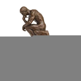 Toperkin Classical Rodin Statue Thinker Bronze Sculpture Home Decor Art Craft TPE-185
