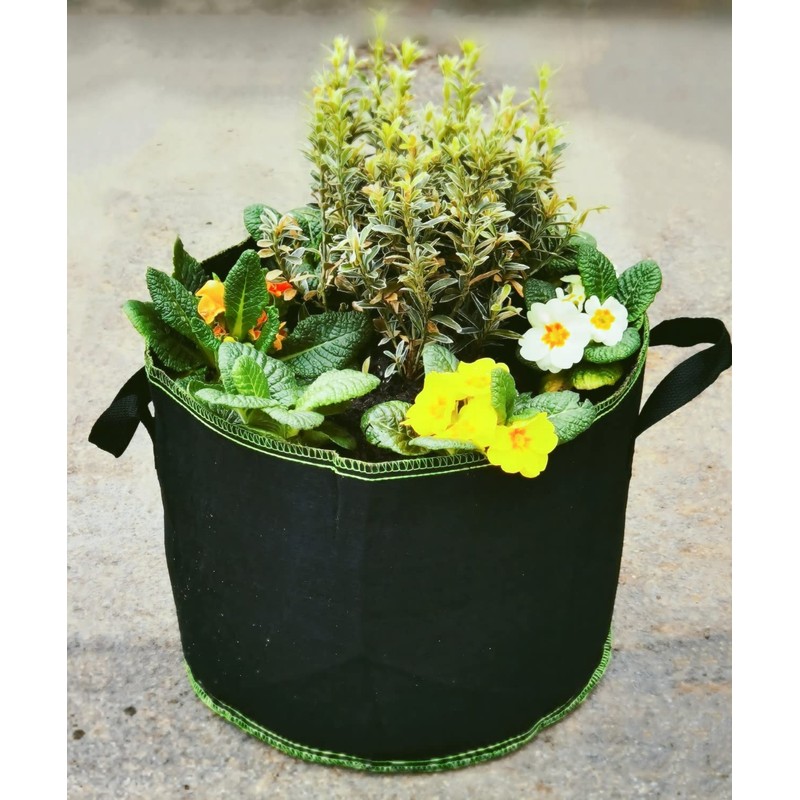 Growerz Round GrowPotz 40-Litre 5pcs High Strength Grow Bag…