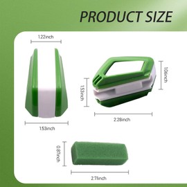 pinflaw Pack-1 Car Windshield Wiper Repairer, 2.55" x 1.73" x 1.45" Smart Non-destructive Repair Tool with Cleaning Sponge, ABS Easy-grip Wiper Quick Repairer, Universal for Most Cars (Green & White)