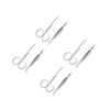Housoutil 4sets Stainless Steel Eyebrow Grooming Scissor Tweezer Kit for