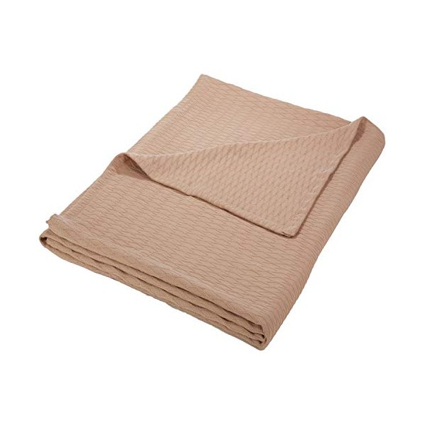 SUPERIOR King Blanket 100% Cotton, for All Season, Diamond Design,