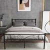 Weehom Full Size Platform Bed with Unique Flower Design Mattress
