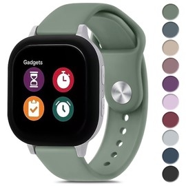 Meliya Bands for Gizmo Watch 3 2 1 / Gabb Watch, 20mm Quick Release Soft Silicone Sport Replacement Watch Strap for Verizon Gizmo Smart Watch 3 2 1 for Girls and Boys (Green)