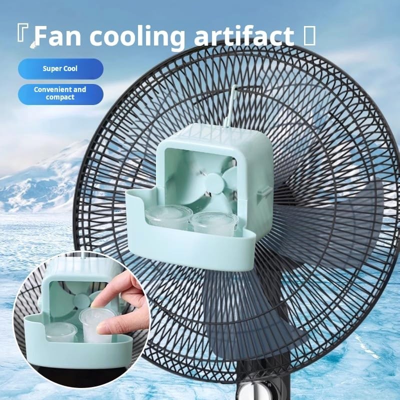 Fan Air Cooler Attachment with Ice Box, Hanging Fan Cooling