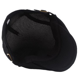 crazy bean Men's Beret Hat Beret Newsboy Cap Unisex Beret Cap Adjustable Sports Hat for Summer, black