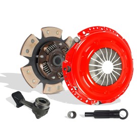 Clutch And Slave Kit Compatible With Cylinder Focus Base SE S2 ZTS ZTW ZX3 ZX5 Sony Limited Edition Manual Mid High 2000-2004 2.0L L4 GAS DOHC (6-Puck Clutch Disc Stage 3; 07-164RCBS)