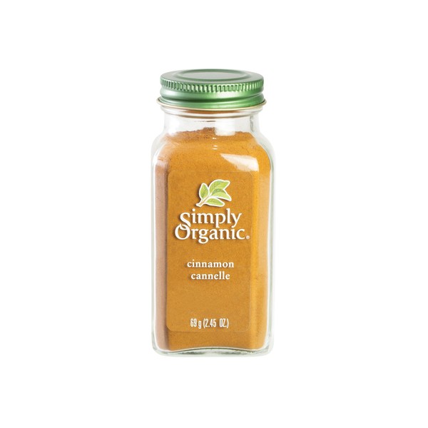 Simply Organic Ground Cinnamon, Certified Organic - 60g Glass Bottle