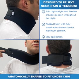 Kedley Foam Neck Collar Medical Grade Adjustable Neck Brace Support | Neck Support for Neck Pain | Cervical Neck Collar Soft and Comfortable Cervical Collar Neck and Spine Injuries (M/L (Senior))