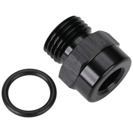 Podavelle 6AN -6 ORB O-ring Boss to M10x1.0 Female Port Adapter Fitting Reducer Aluminum Black