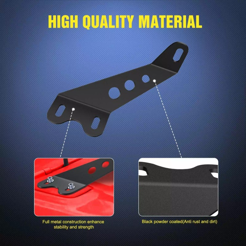 Nilight 2PCS Hood Mounting Brackets for 07-16 Jeep Wrangler JK