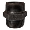 Black Malleable Iron Pipe Fitting, 1-1/2 inch BSP Hexagon Nipple