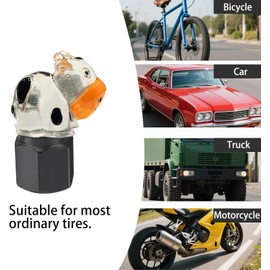 Tapones de válvula de neumático que brillan en la oscuridad, 4 piezas, accesorios exteriores de auto con animales lindos para hombres y mujeres, divertidos accesorios de neumáticos, ajuste