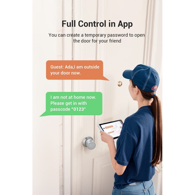 Big Fingerprint Smart Door Knob, Keyless Entry Door Lock with