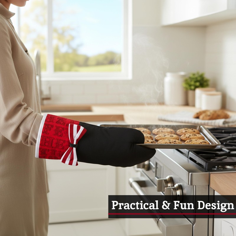 Premier Housewares Carnival Single Oven Glove – Heat Resistant Cotton