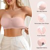 DEANGELMON Strapless Bra for Women Front Closure Non-Slip Padded Bandeau
