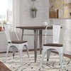 Furmax Metal Dining Chair Indoor-Outdoor Use Stackable Chic Dining Bistro