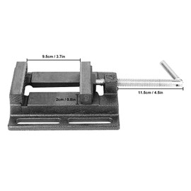 Biugaaufai 2 Pack 4 Inch Portable Drill Press Vise with Slotted Base - Light Duty Drill Press Vise, Light Duty Bench Vise, Cast Iron Construction, Ideal for Wood & Metal Work (Black)