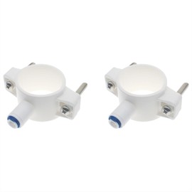 HAJXZH Drain Saddle Valve Clamp 1/4" Quick Connection Water Filters Valve Clamp Connect Fitting for Under Sink Reverse Osmosis RO System Waste Water Line (White)