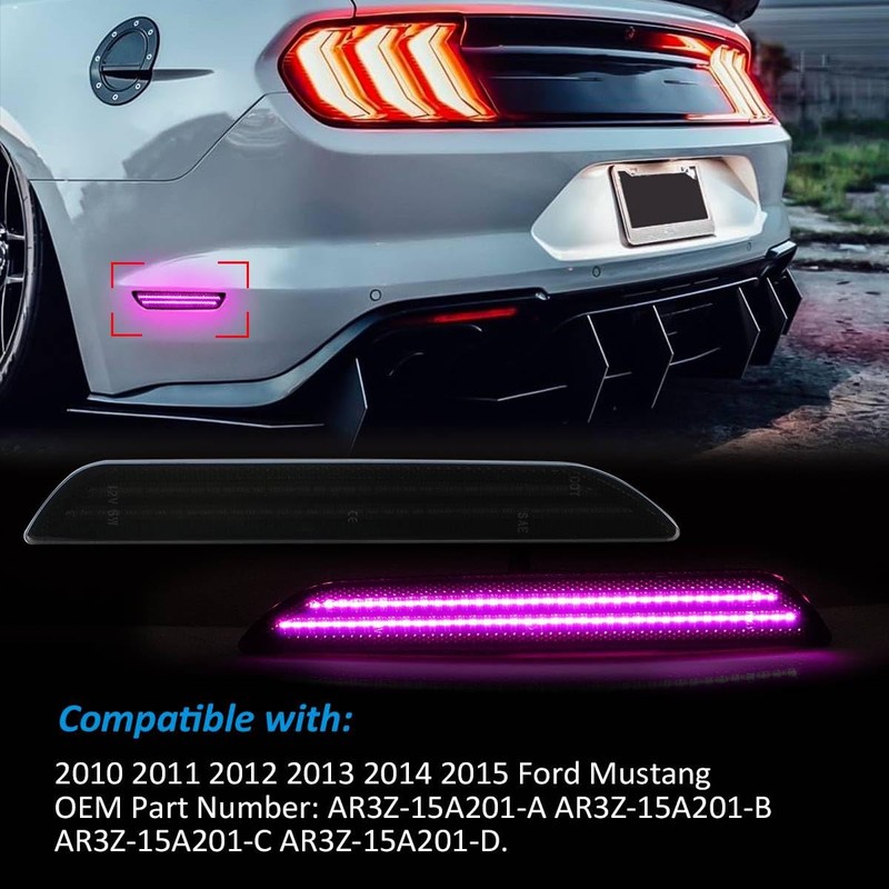 Bestview 4PCS LED Side Marker Lights for 2010-2014 Ford Mustang: