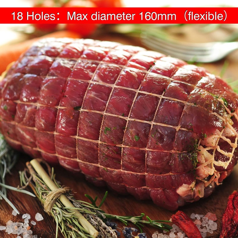 50m Meat Netting Roll,Size 18,Elastic Smoked Meat Poultry Ham Netting