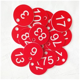 100Pcs Round NumbersTags,Granmagazz Beehive Label Marker with Hole, Round Beehive Label Beekeeping Accessory, Number Plates Key Rings,Numbered Tag Classification Sign for Beekeeping Livestock Farming