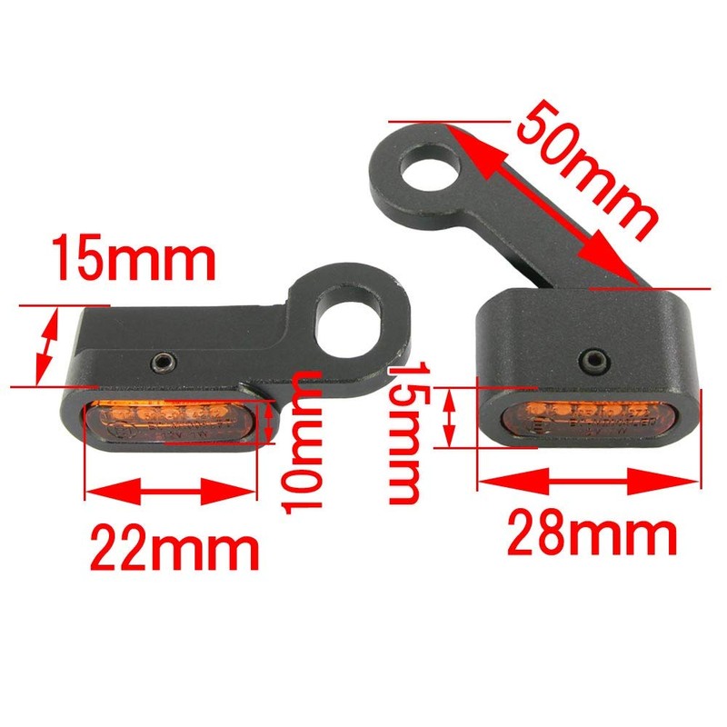 Harley Sportster 2014+ LED Relocation Micro Mini Turn Signal Black