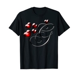 Monogram Initial Letter G Love Heart T-Shirt
