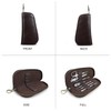 CONTACTS Full Grain Leather Manicre Set Case Travel Nail Clipper