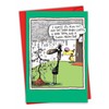 NobleWorks - Cartoon Christmas Note Card with Envelope (4.63 x