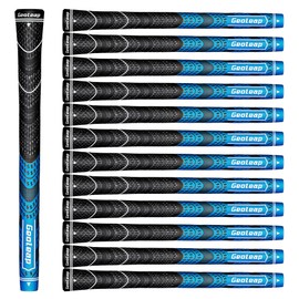 Geoleap ACE-C Golf Grips Set of 13- Cord Rubber, Hybrid Golf Club Grips, Standard/Mdisize, 10 Colors Optional.(Blue, Standard)